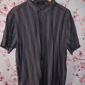 metropolitian by lord & taylor short sleeved collared shirt xl